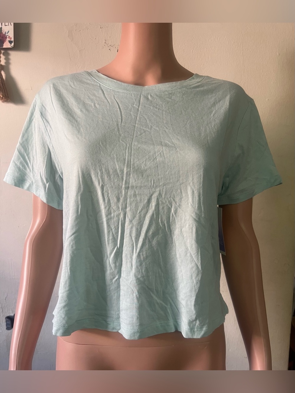 stars above Light Mint Short-Sleeve Crop Tee